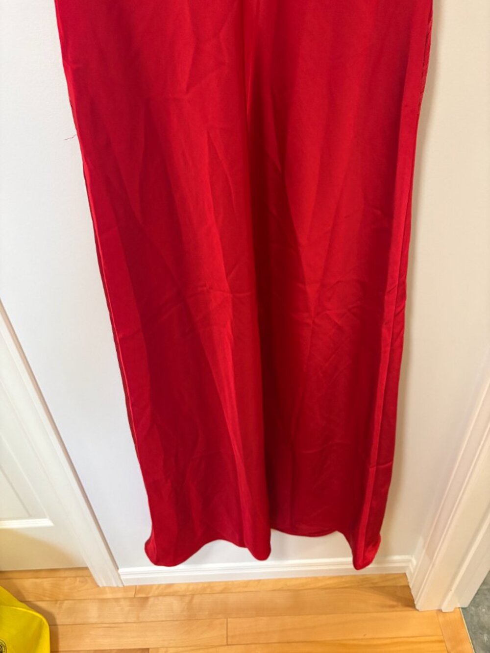Red Lace-Trim Maxi Slip Dress - Picture 8 of 13